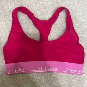 Calvin Klein Fuchsia and Light Pink Sports Bra